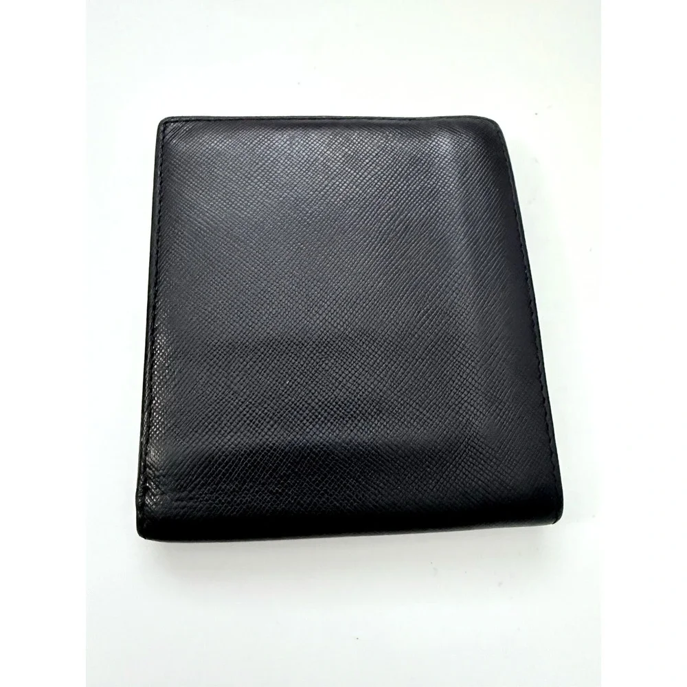 Men's Wallet Carolina Herrera Black Leather Bifold Logo